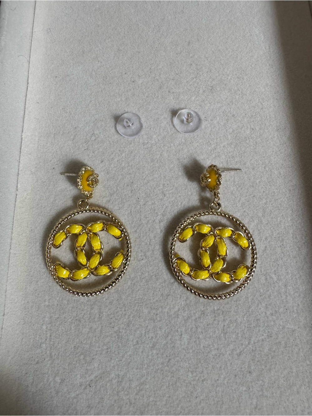 Yellow & gold earrings
